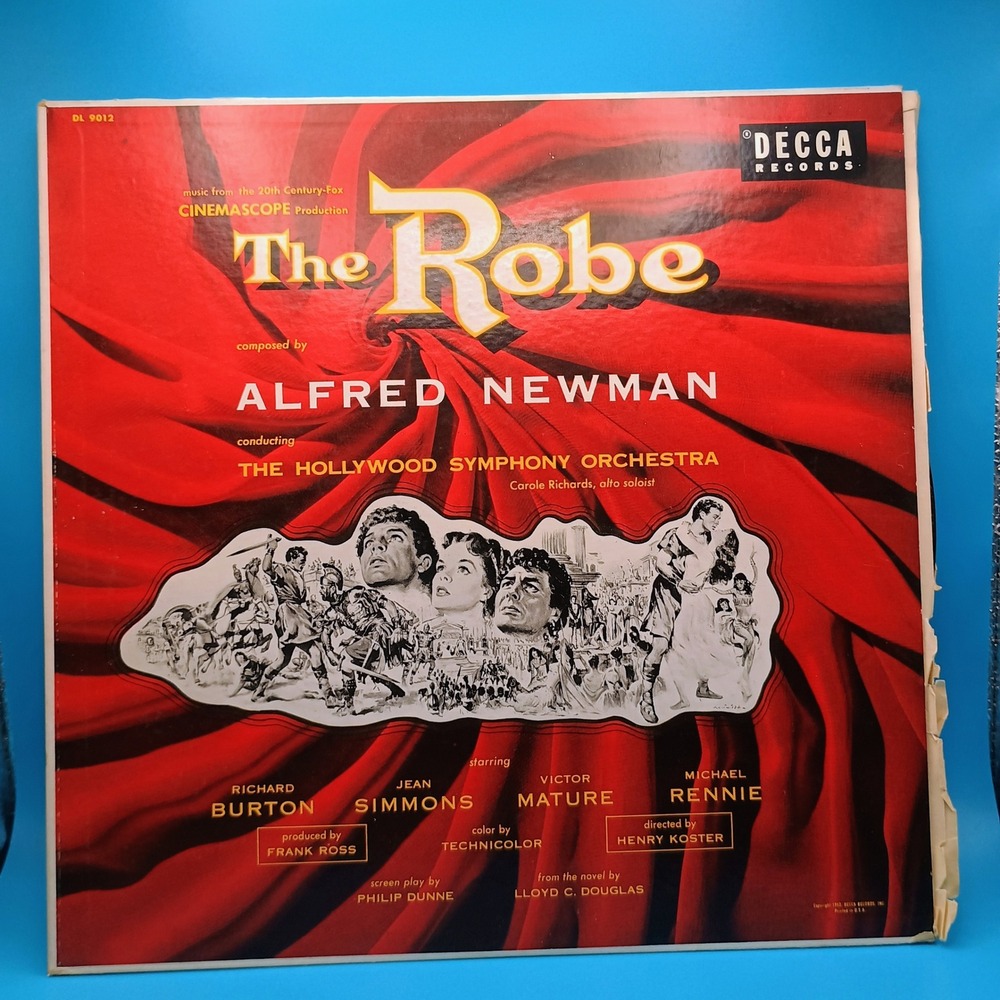 The Robe Soundtrack Alfred Newman Decca DL 9012 Vinyl LP Richard Burton 1953